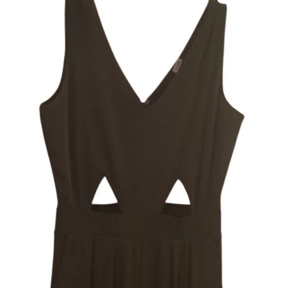 Slinky black sleeveless jumpsuit with cut out waist Size Small - Picture 7 of 8
